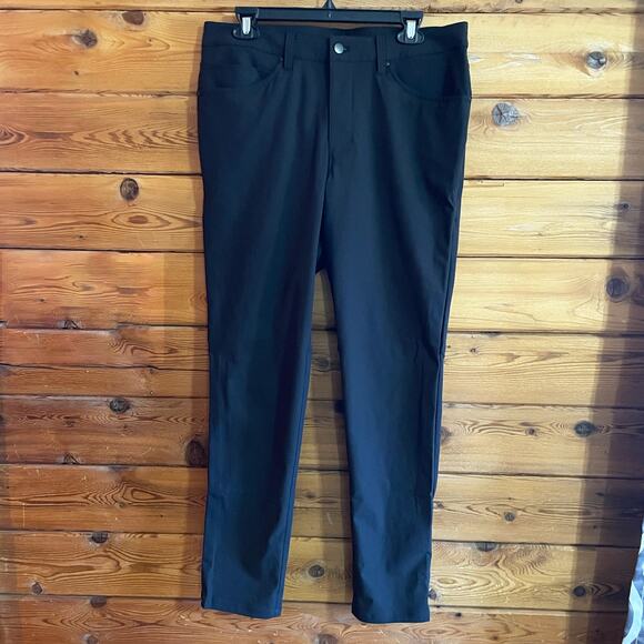 Lululemon Men's ABC Classic-Fit Black 5 Pocket Pant Size 33 - Picture 1 of 8